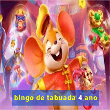 bingo de tabuada 4 ano