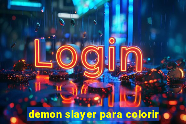 demon slayer para colorir