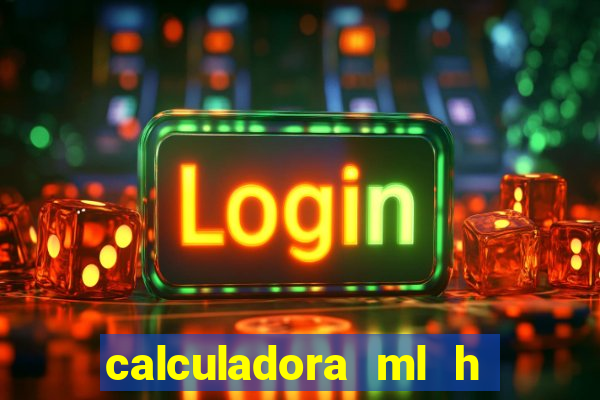 calculadora ml h para mcg kg min